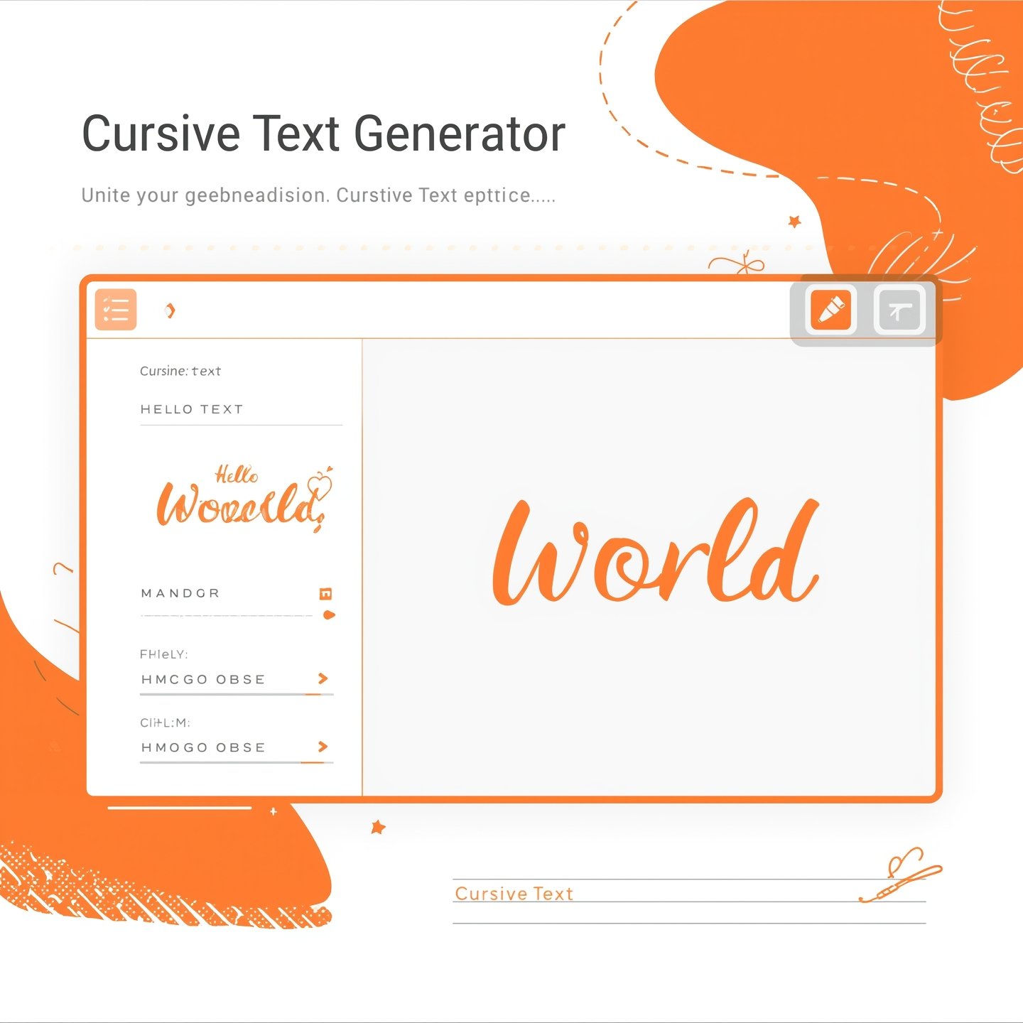cursive text generator