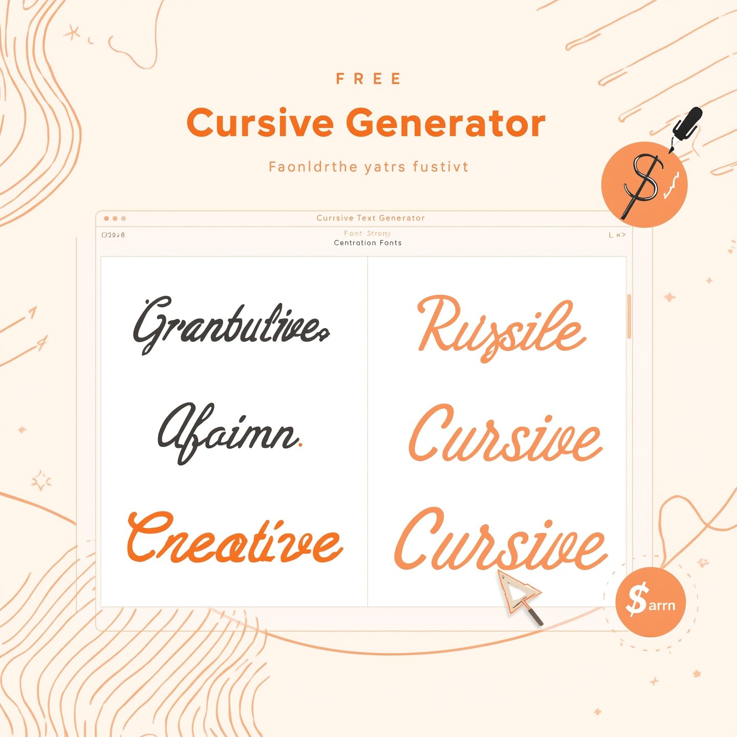 free cursive text generator