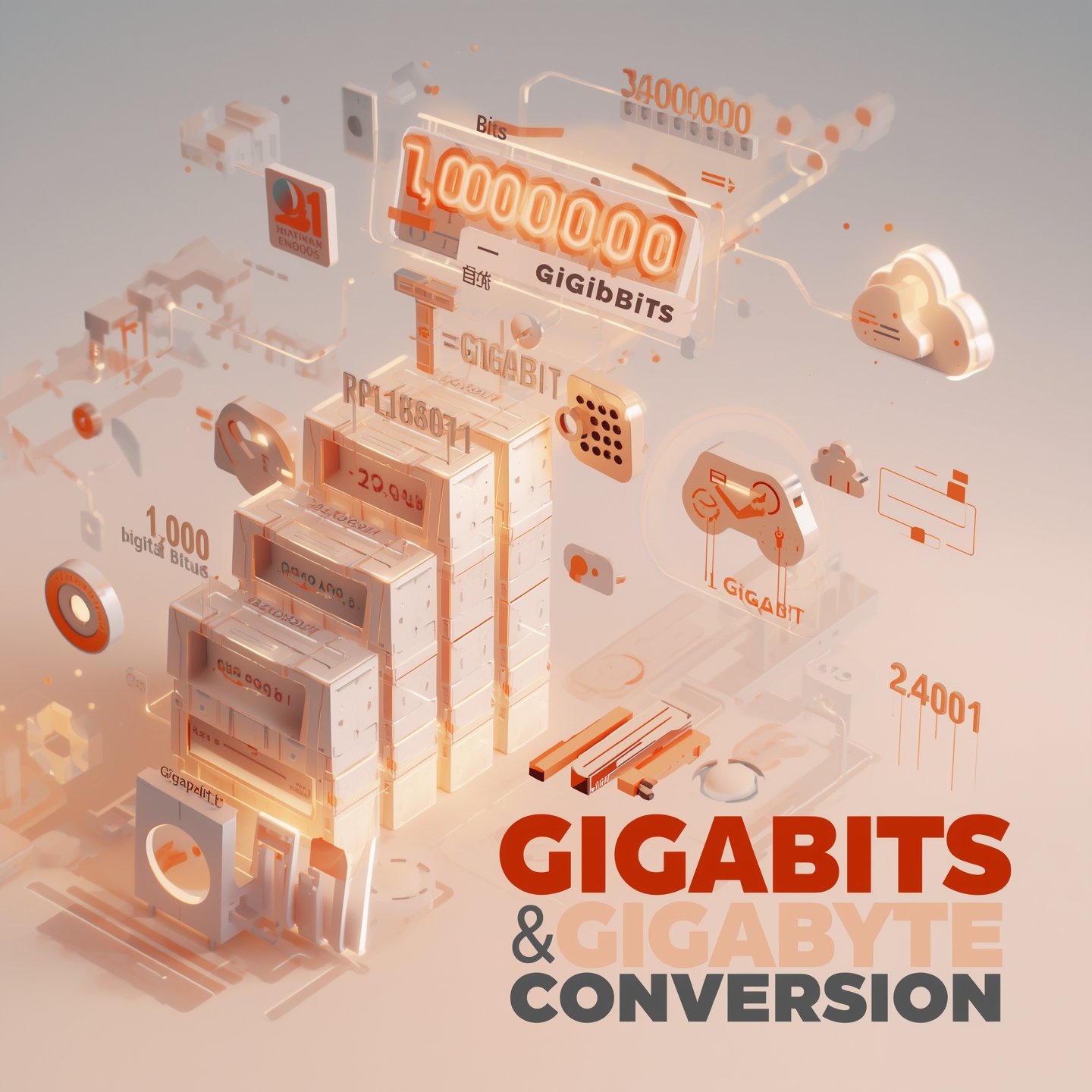 Bits to Gigabits and Gigabytes Conversion